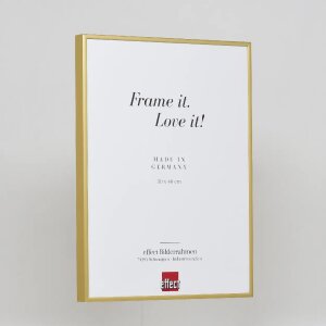 Efektowa aluminiowa rama do zdjęć Quadro 59,4x84,1 cm złote przezroczyste szkło