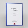 Efektowa aluminiowa ramka na zdjęcia Quadro 14,8x21 cm niebieskie przezroczyste szkło