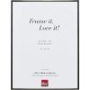 Efektowa aluminiowa ramka na zdjęcia Quadro 14,8x21 cm antyczne srebro przezroczyste szkło