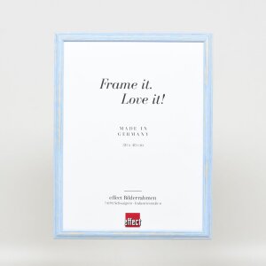 Efekt Rama drewniana Profil 32 niebieski 25x70 cm Szkło zwykłe