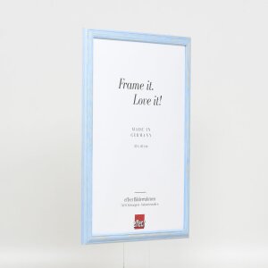 Efekt Rama drewniana Profil 32 niebieski 25x70 cm Szkło zwykłe