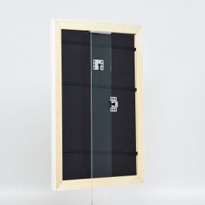 Efekt Drewniana rama barokowa Profil 37 biały 60x80 cm Szkło zwykłe