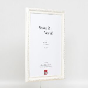 Efekt Drewniana rama barokowa Profil 37 biały 60x80 cm Szkło zwykłe