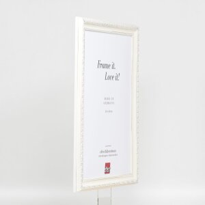 Efekt Drewniana rama barokowa Profil 37 biały 60x80 cm Szkło zwykłe