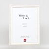 Efekt Drewniana rama barokowa Profil 37 biały 60x80 cm Szkło zwykłe
