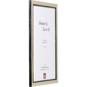 Effect Holz-Bilderrahmen Profil 40 Silber 20x20 cm Normalglas