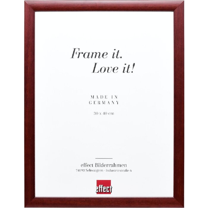 Effect Holzbilderrahmen Profil 43 rot 20x25 cm Normalglas