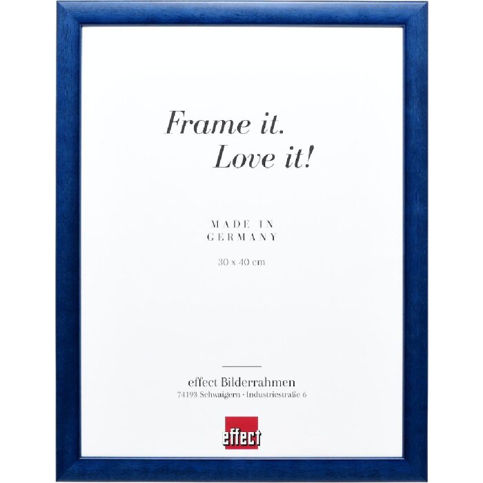 Effect Holz-Bilderrahmen Profil 43 royalblau 30x30 cm Normalglas