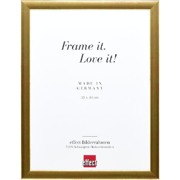 Effect Holz-Bilderrahmen Profil 43 gold 45x60 cm Normalglas