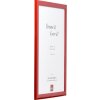 Effect Holz-Bilderrahmen Profil 43 rot hochglanz 45x80 cm Normalglas