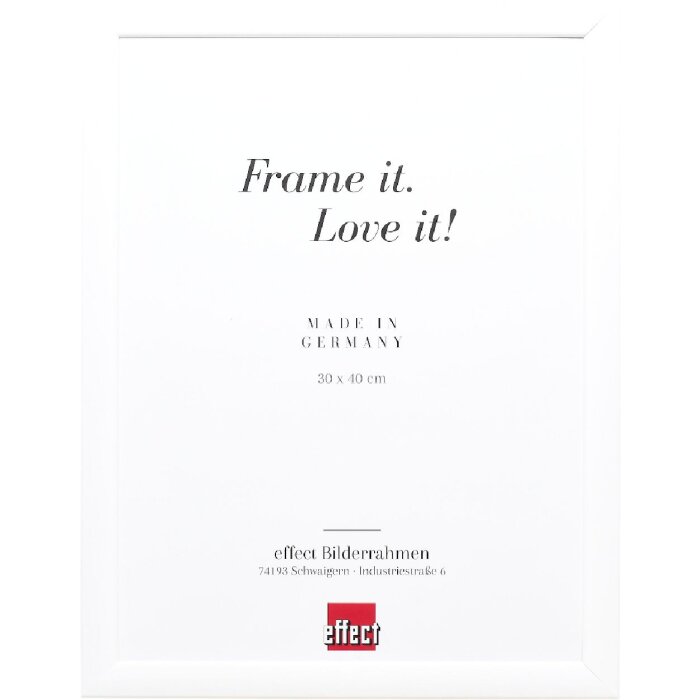 effect Holz-Bilderrahmen Profil 43 weiß hochglanz 50x60 cm