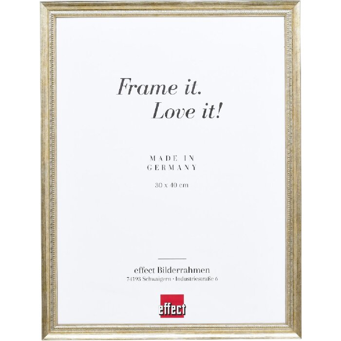 Effect Holzrahmen Profil 48 gold 9x13 cm Klarglas