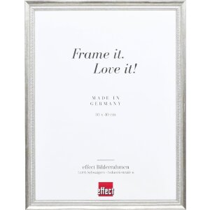effect Holzrahmen Profil 48 silber 18x24 cm Klarglas