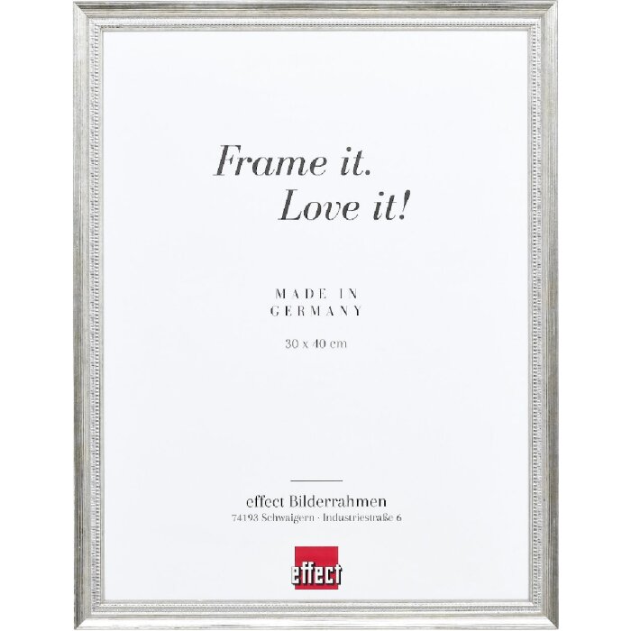 Effect Holzrahmen Profil 48 silber 21x28 cm Klarglas