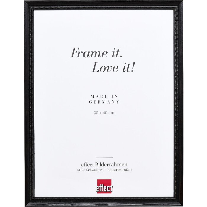 effect Holzrahmen Profil 48 schwarz 21x29 cm Klarglas