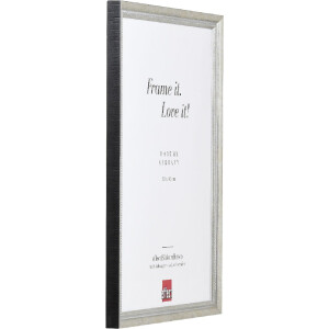 Effect Holzrahmen Profil 48 silber 24x30 cm Klarglas