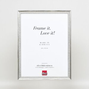 Effect Holzrahmen Profil 48 silber 40x60 cm Klarglas