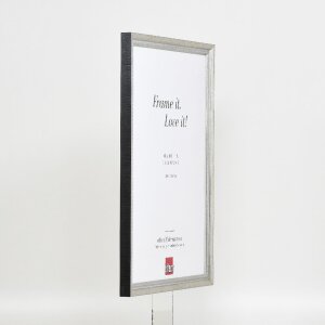 Effect Holzrahmen Profil 48 silber 50x50 cm Klarglas