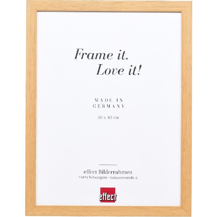 effect Holzrahmen Profil 54 Eiche 25x35 cm Klarglas