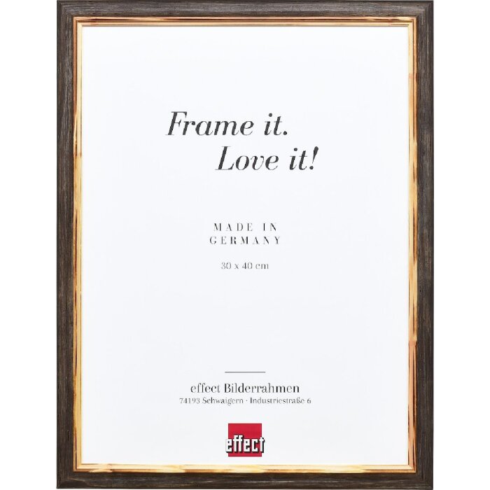 Effect 0670-7070-44 Holzrahmen Profil 67 dunkelbraun 70x70 cm mit Klarglas