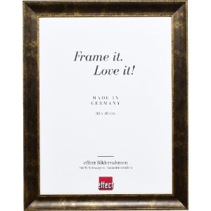 Effect Holzrahmen Profil 68 Schwarz 40x50 cm mit Klarglas