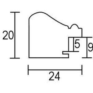 Efekt drewniana ramka na zdjęcia profil 85 srebrny 59,4x84,1 cm zwykłe szkło