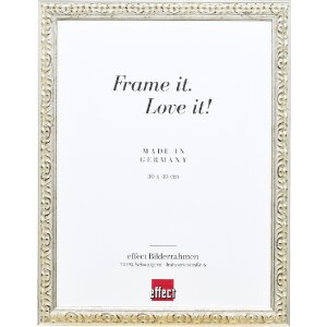 Effect Holzbilderrahmen Profil 86 Barock 40x60 cm silber
