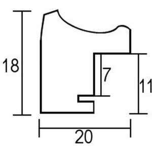 Efekt Rama drewniana Profil 2070 Szkło zwykłe 10x15 cm...