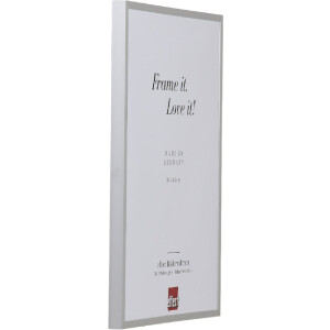 Effect B1 Brandschutz Bilderrahmen Alu Serie 2 silber 20x25 cm Klarglas