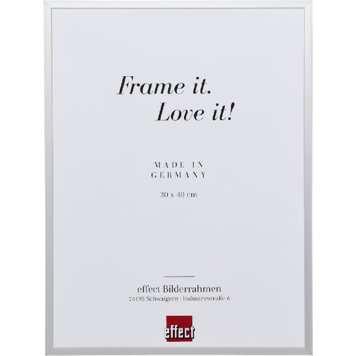 Effect B1 Brandschutz Bilderrahmen Alu Serie 2 silber 60x60 cm Klarglas
