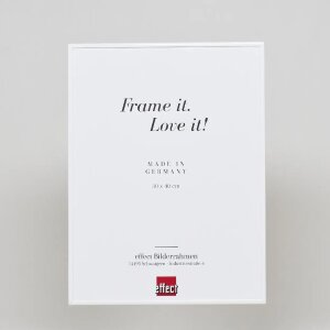Efektowa aluminiowa rama do zdjęć Quadro 25x35 cm z białym antyrefleksyjnym szkłem i tylnym panelem MDF