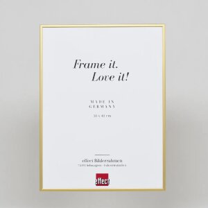 Efektowa aluminiowa rama do zdjęć Quadro 25x35 cm ze złotym szkłem antyrefleksyjnym i tylnym panelem MDF