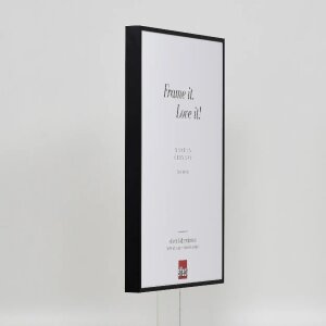 Efektowa aluminiowa ramka na zdjęcia Quadro 25x35 cm czarne szkło antyrefleksyjne