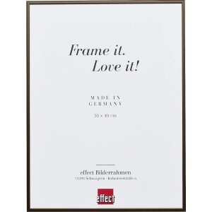 Efektowa aluminiowa rama Quadro 25x60 cm brązowe szkło...