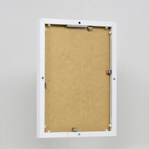 Efektowa aluminiowa rama do zdjęć Quadro 50x50 cm z białym szkłem antyrefleksyjnym