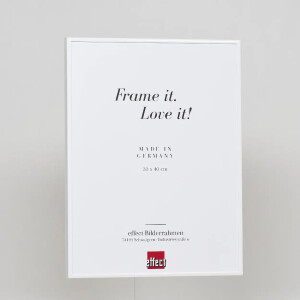 Efektowa aluminiowa rama do zdjęć Quadro 50x50 cm z białym szkłem antyrefleksyjnym