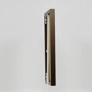 Efektowa aluminiowa rama do zdjęć Quadro 60x60 cm brązowe szkło antyrefleksyjne