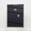 Efekt rama z litego drewna profil 25 żółty 29,7x42 cm szkło antyrefleksyjne