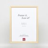 Efekt rama z litego drewna profil 25 żółty 29,7x42 cm szkło antyrefleksyjne