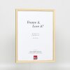Efekt rama z litego drewna profil 25 żółty 29,7x42 cm szkło antyrefleksyjne