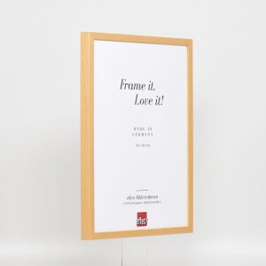 Efekt ramki drewnianej profil 35 dąb 7x10 cm szkło antyrefleksyjne