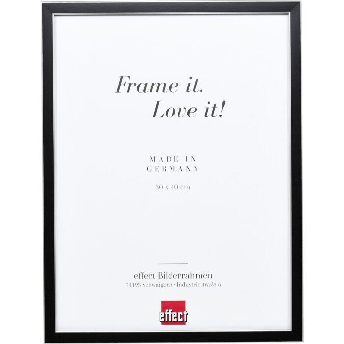 Effect Solid Wood Picture Frame Profil 39 czarny 42x59,4 cm Szkło antyrefleksyjne