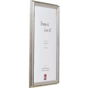 Ramka na zdjęcia w stylu barokowym Profil 44, 50x75 cm, srebrna z szkłem antyrefleksowym