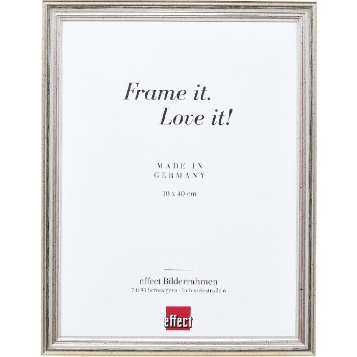 Effect Holzrahmen Profil 44 srebrna ramka na zdjęcia 59,4x84,1 cm antyrefleks
