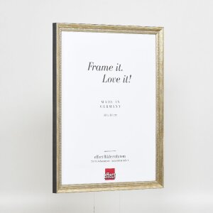 Ramka na zdjęcia z drewna Profil 48, złota, 7x10 cm, szkło antyrefleksyjne