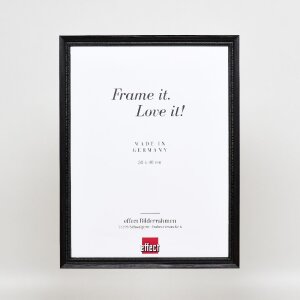 Ramka na zdjęcia z drewna Profil 48, czarna, 10x10 cm z szkłem antyrefleksowym – Effect