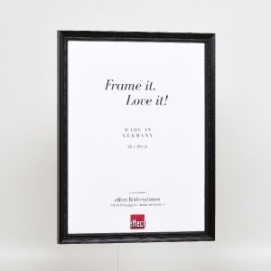 Ramka na zdjęcia z drewna „Profil 48” czarna 10x15 cm z szkłem antyrefleksowym