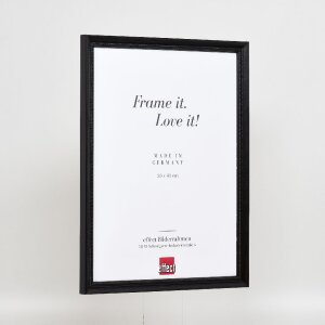 Effect Holzrahmen Profil 48 schwarz 25x60 cm mit Antireflexglas