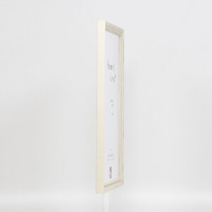 Effect Holzrahmen Profil 48 weiß 30x45 cm Antireflexglas
