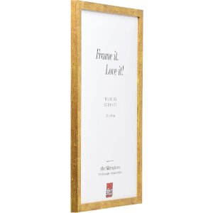 Ramka na zdjęcia z drewna, profil 51, antyk złoty, 30x30 cm – szkło antyrefleksyjne